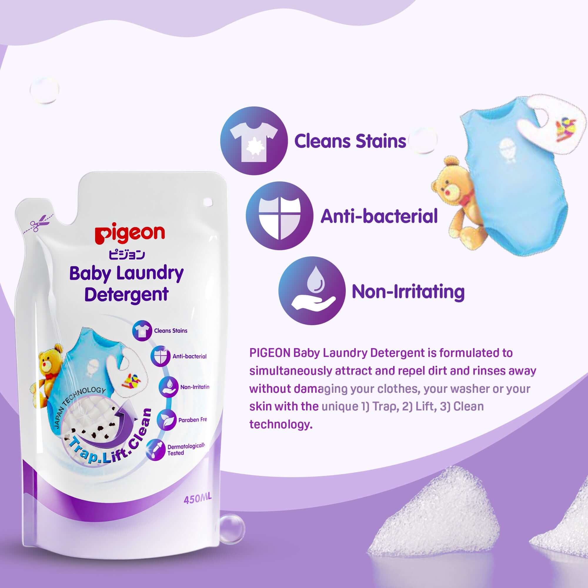 Baby Laundry Detergent 450ml Refill - Image 4