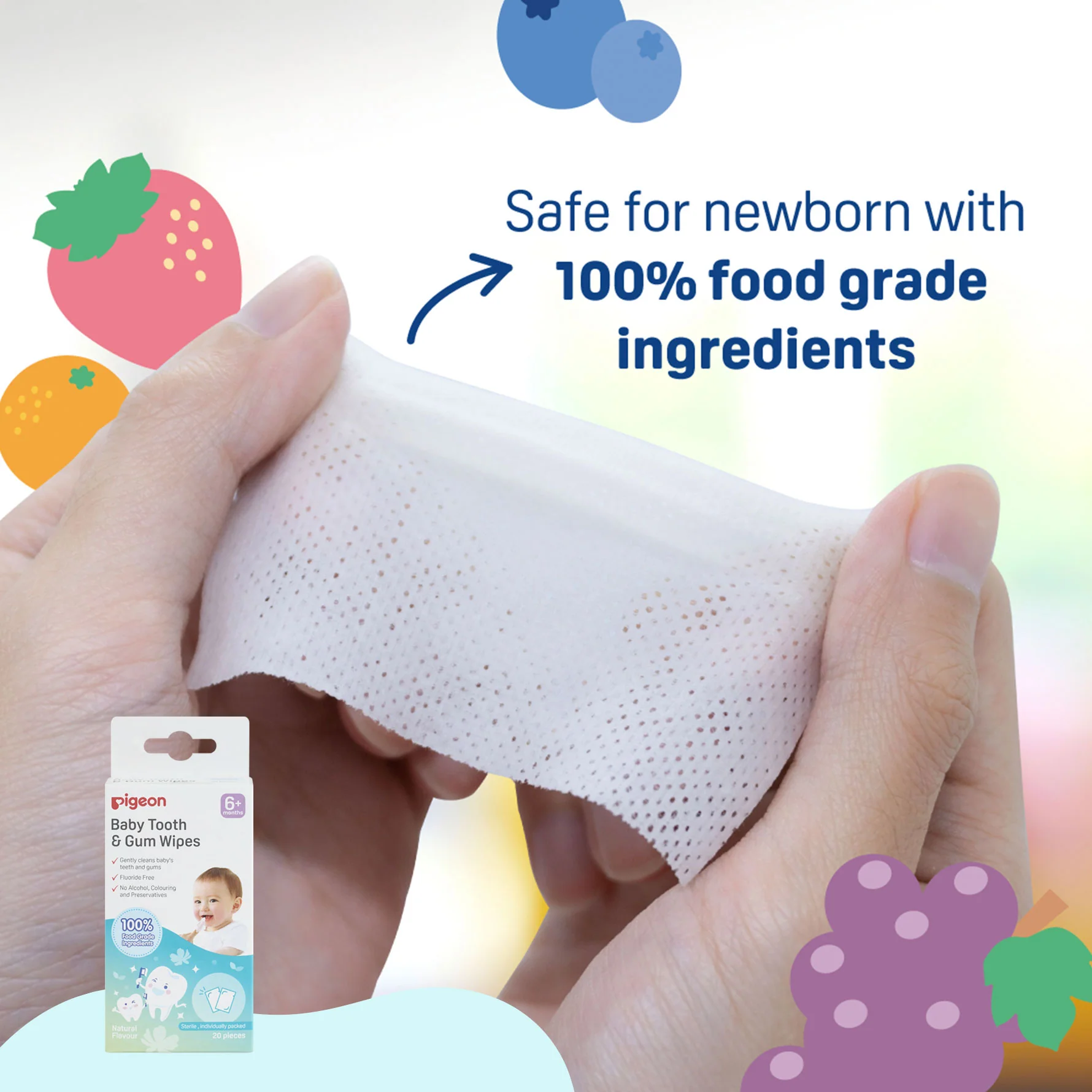 Baby Tooth & Gum Wipes Natural 20s (EN) - Image 4