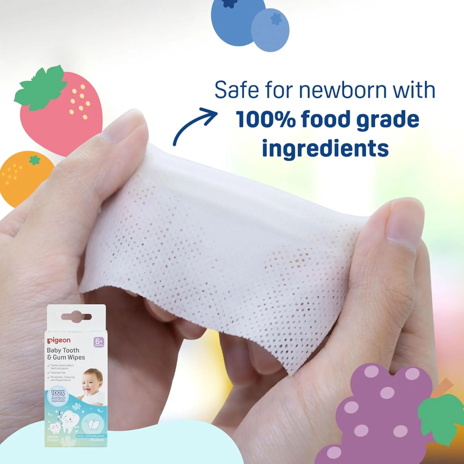 BABY TOOTH & GUM WIPES NATURAL 20s - Image 4
