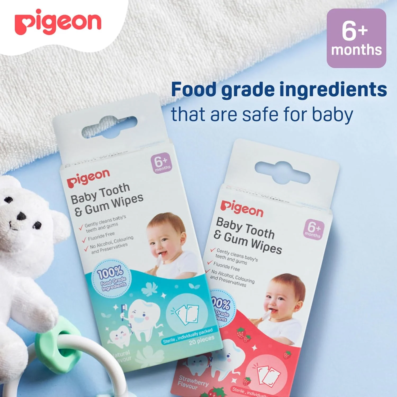 BABY TOOTH & GUM WIPES NATURAL 20s - Image 9