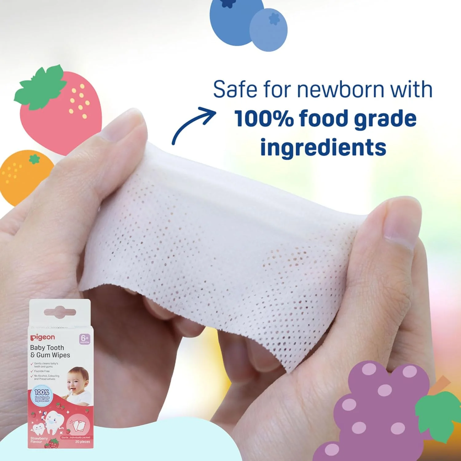 BABY TOOTH & GUM WIPES STRAWBERRY 20s - Image 5