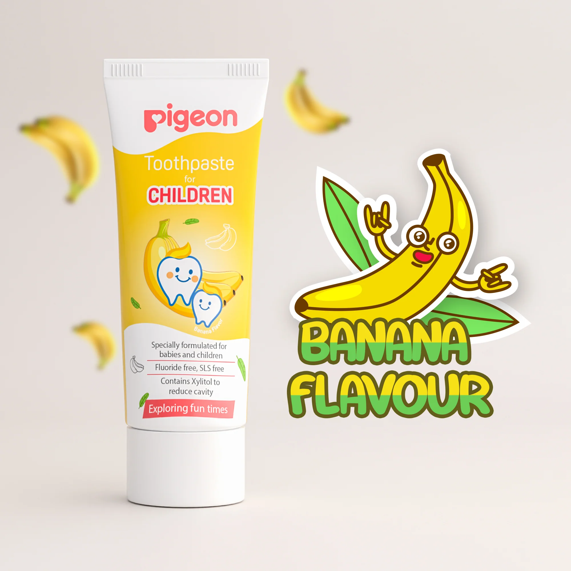 Pigeon Toothpaste for children Banana Flavor 45 gms - Image 4