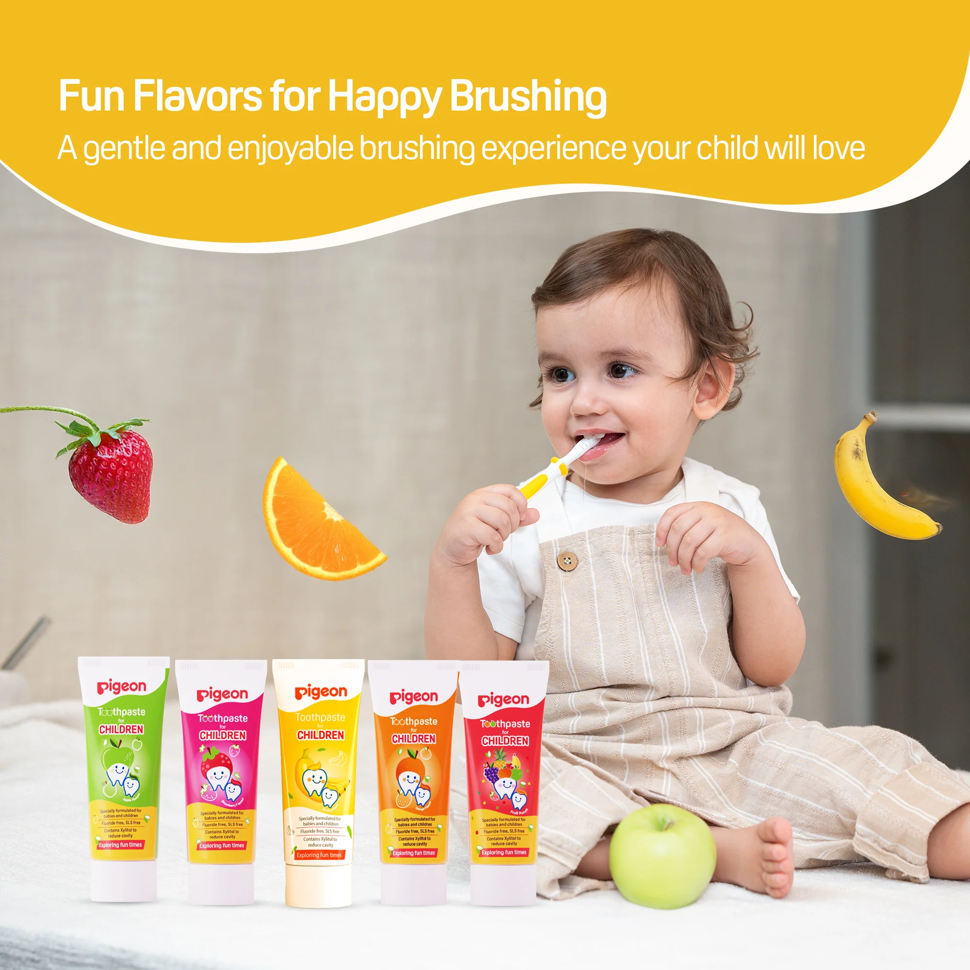 Pigeon Toothpaste for children Banana Flavor 45 gms - Image 9