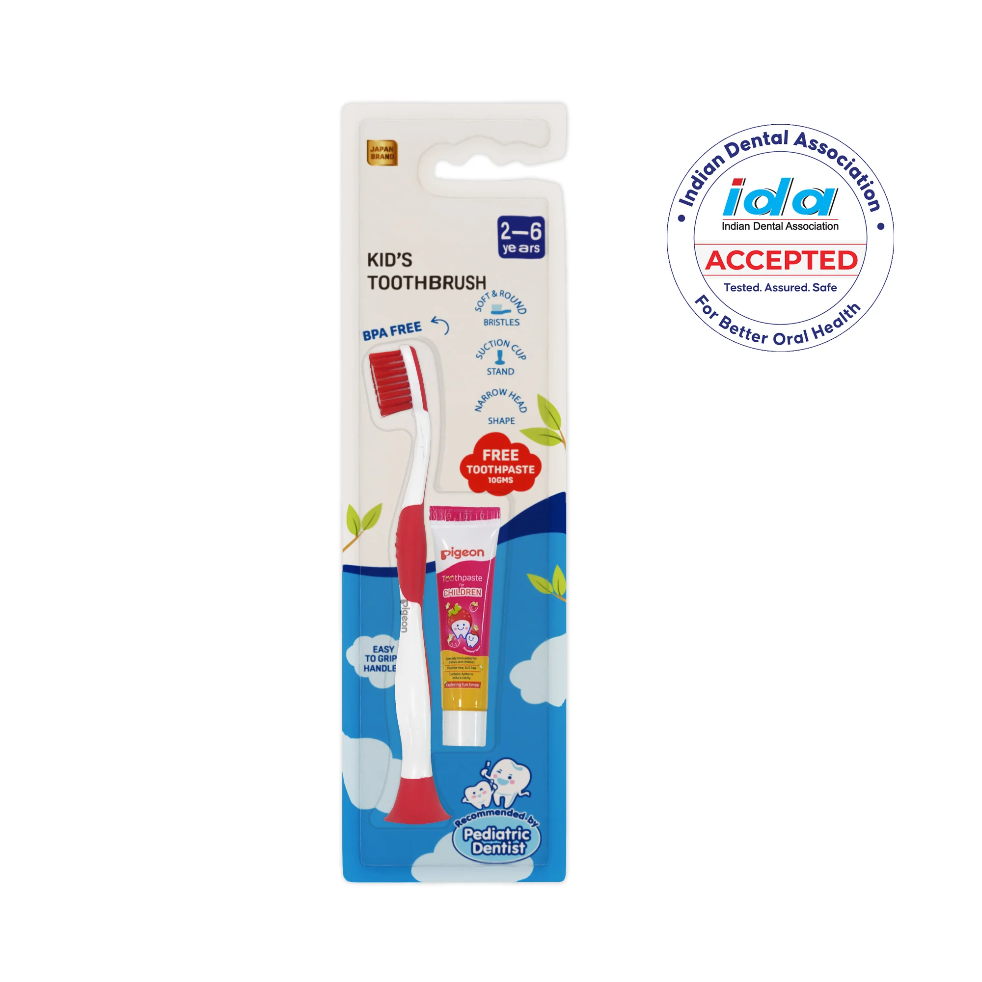 KIDS TOOTHBRUSH WITH FREE TOOTHPASTE FOR CHILDREN STRAWBERRY 10 GM 2-6 Years - Image 12