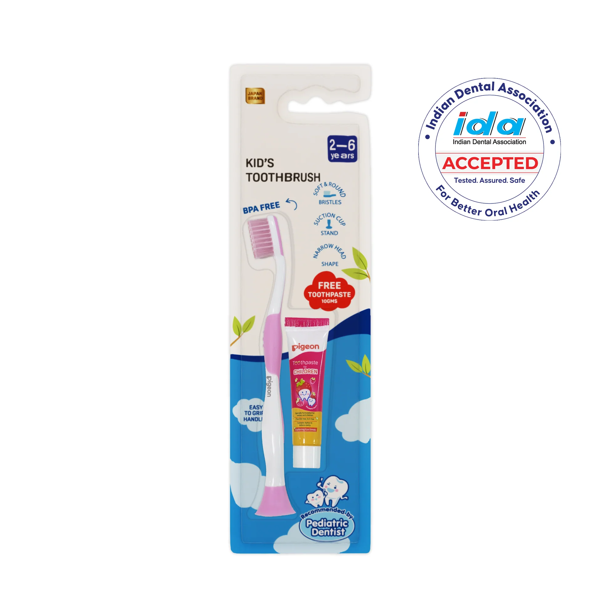 KIDS TOOTHBRUSH WITH FREE TOOTHPASTE FOR CHILDREN STRAWBERRY 10 GM 2-6 Years - Image 13