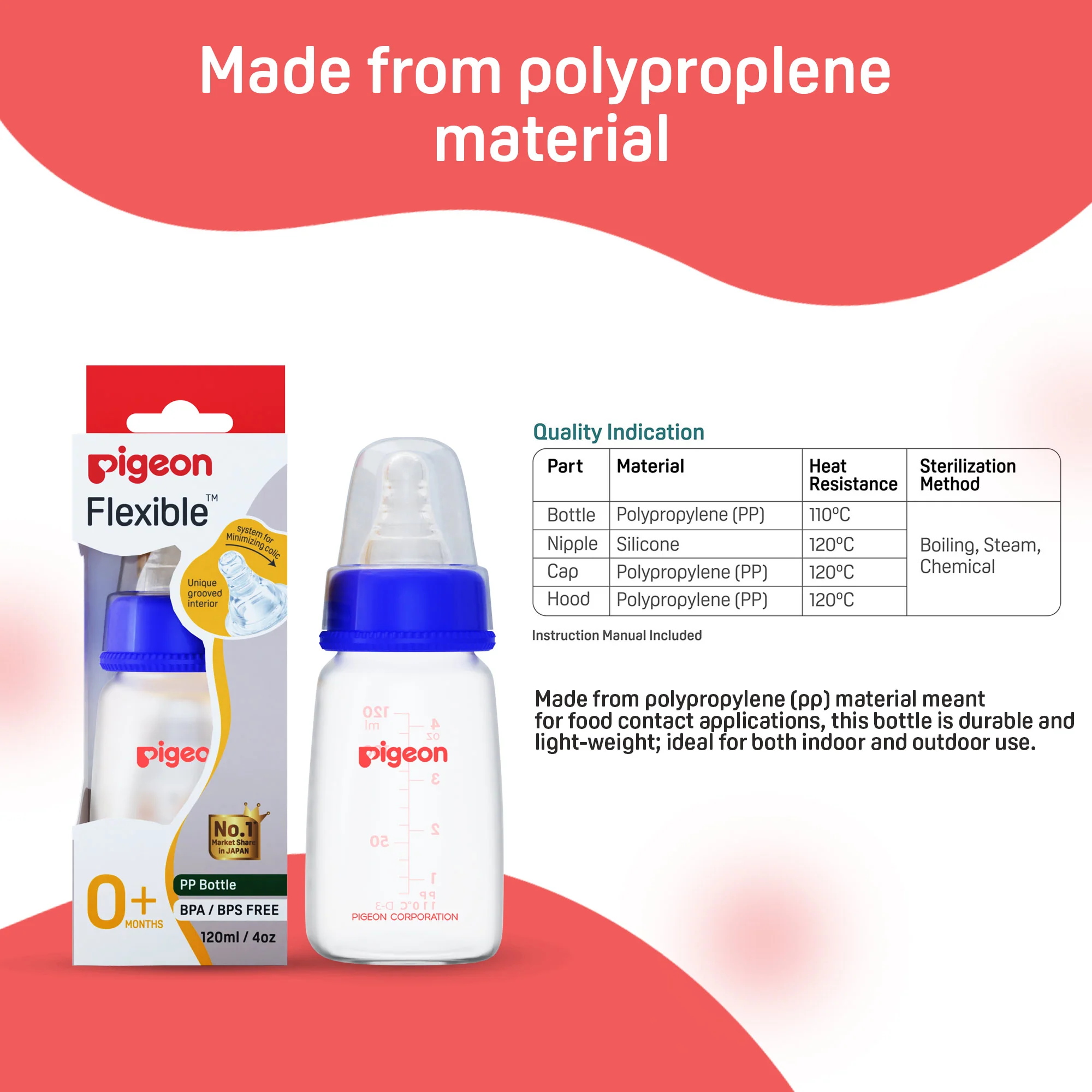 Peristaltic Nursing Bottle Kpp 120ml Nipple S - Image 8
