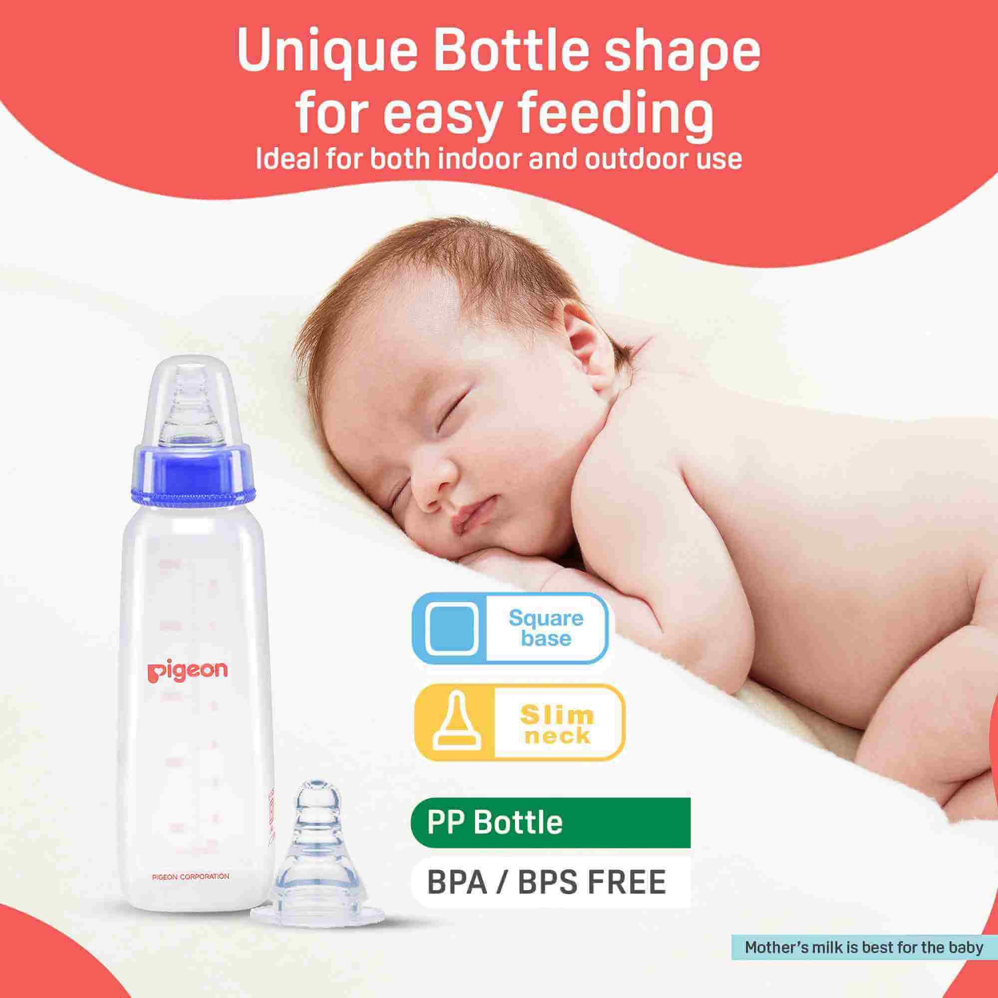 Peristaltic Nursing Bottle Kpp 200ml Nipple M | Silicone Feeding Bottle for 4 month+ | Pigeon IN - Image 5