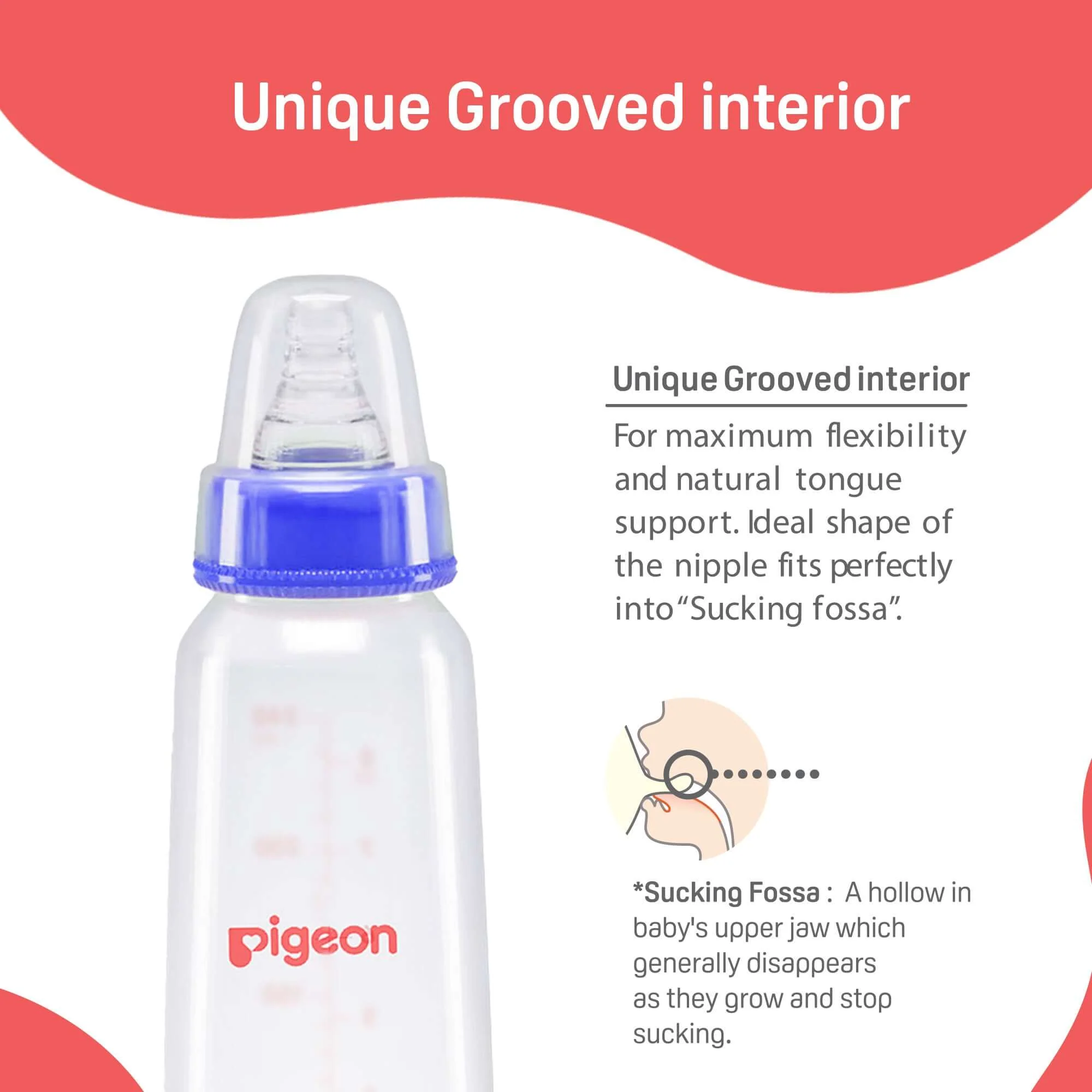 Peristaltic Nursing Bottle Kpp 200ml Nipple M | Silicone Feeding Bottle for 4 month+ | Pigeon IN - Image 7