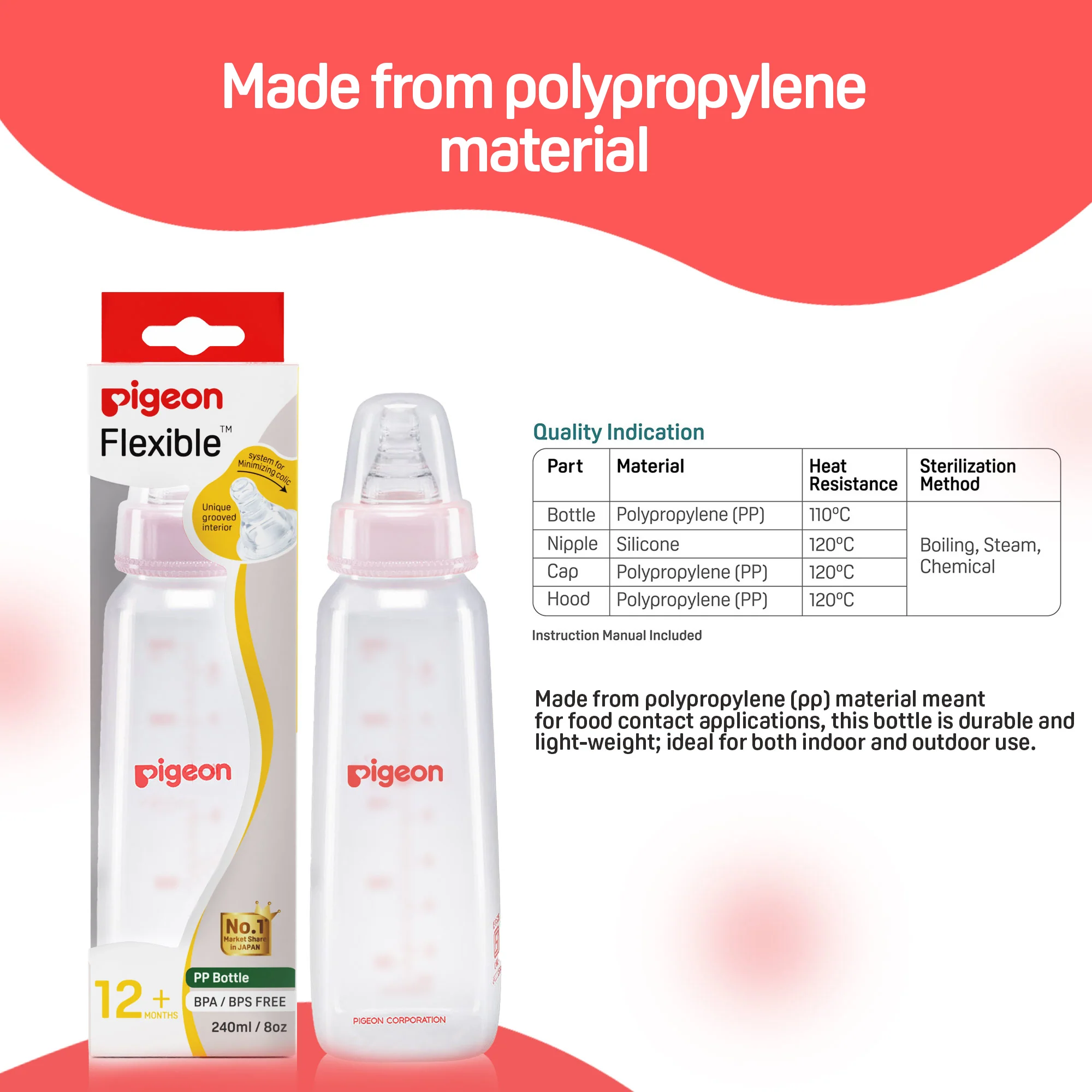 PERISTALTIC NURSING BOTTLE KPP 240ML NIPPLE L - Image 7