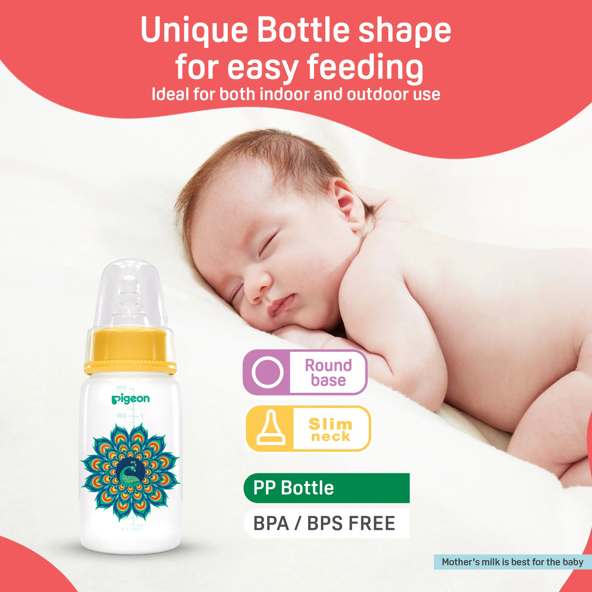 Peristaltic Nursing Bottle RPP 120ML (Yellow) Peacock S Size - Image 4