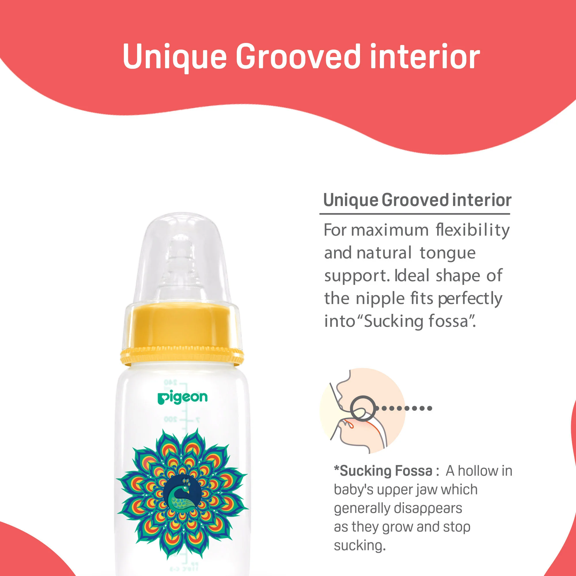 Peristaltic Nursing Bottle RPP 120ML (Yellow) Peacock S Size - Image 6