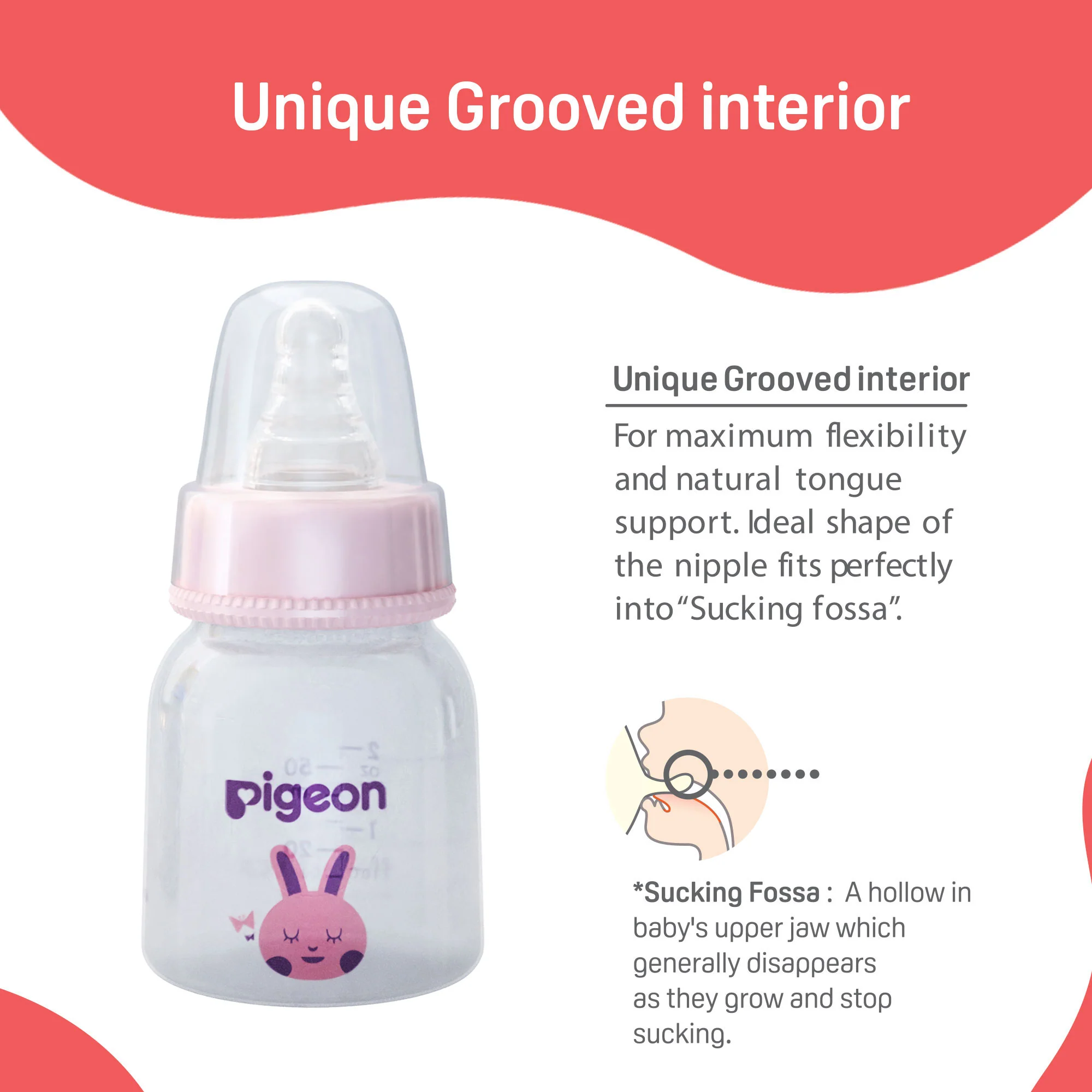 Peristaltic Nursing Bottle Rpp 50ml (Pink) Rabbit - Image 5
