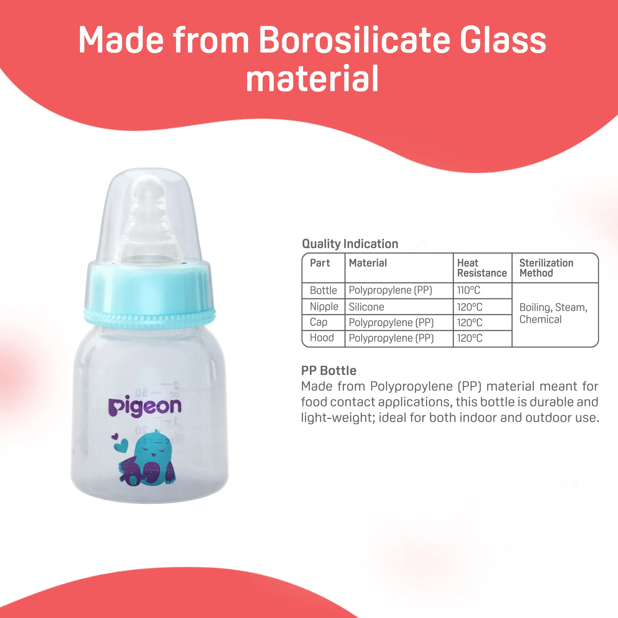 Peristaltic Nursing Bottle RPP 50ml(Pale Blue) birds - Image 7