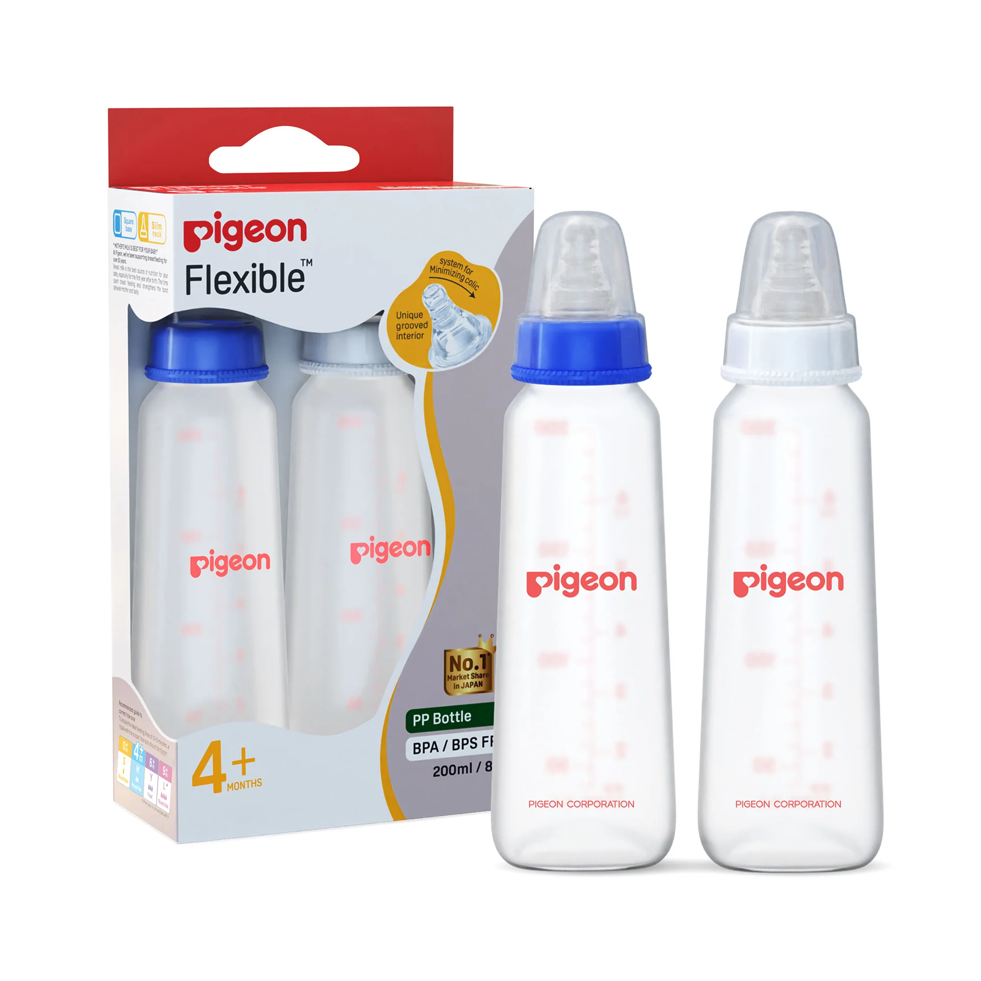 Peristaltic Nursing Bottle Twin Pack Kpp 200ml Nipple M