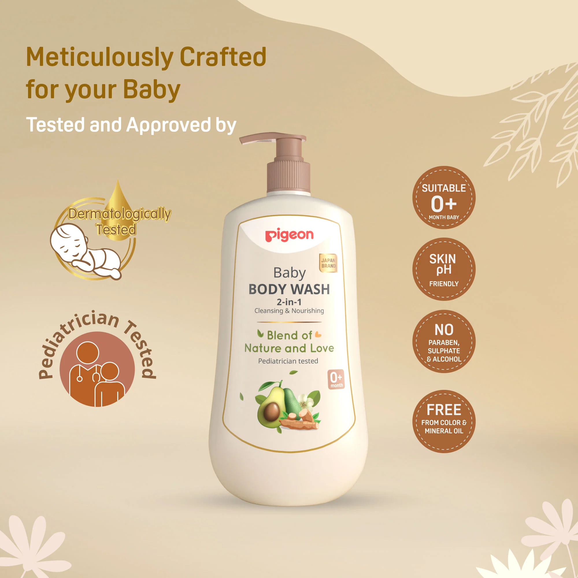 Pigeon Baby Body Wash 500ml - Image 3