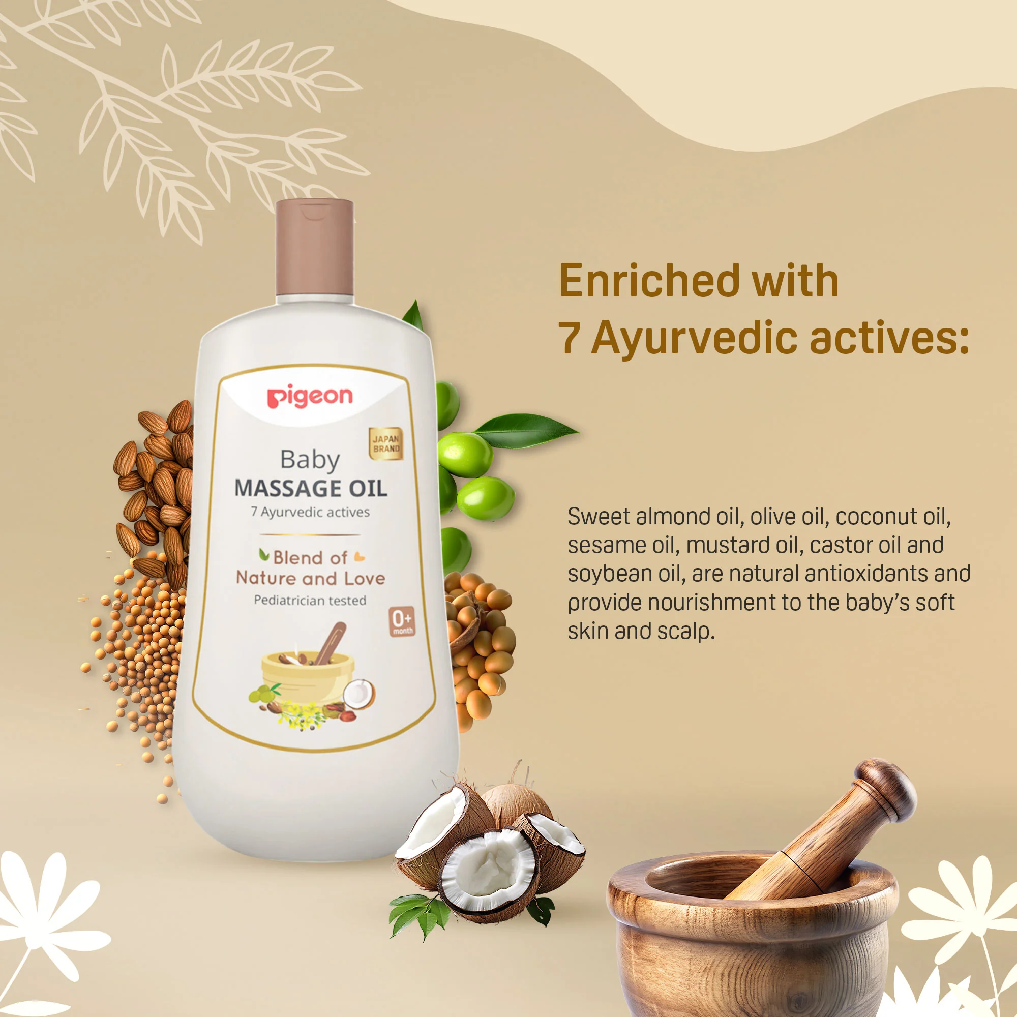 Pigeon Baby Massage Oil 200ml - Image 5