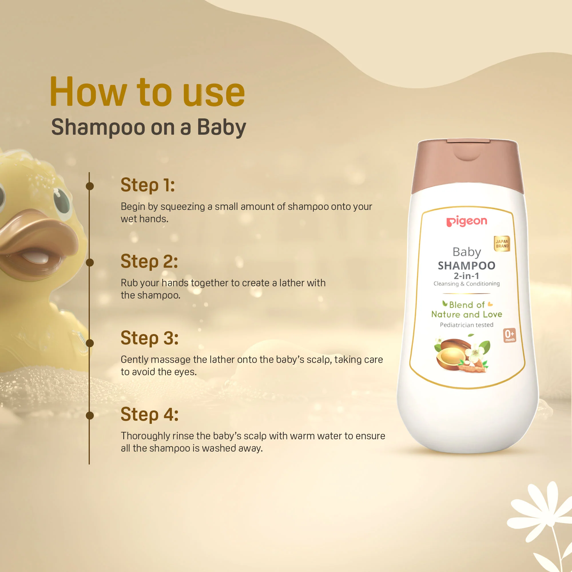 Pigeon Baby Shampoo 200ml - Image 4