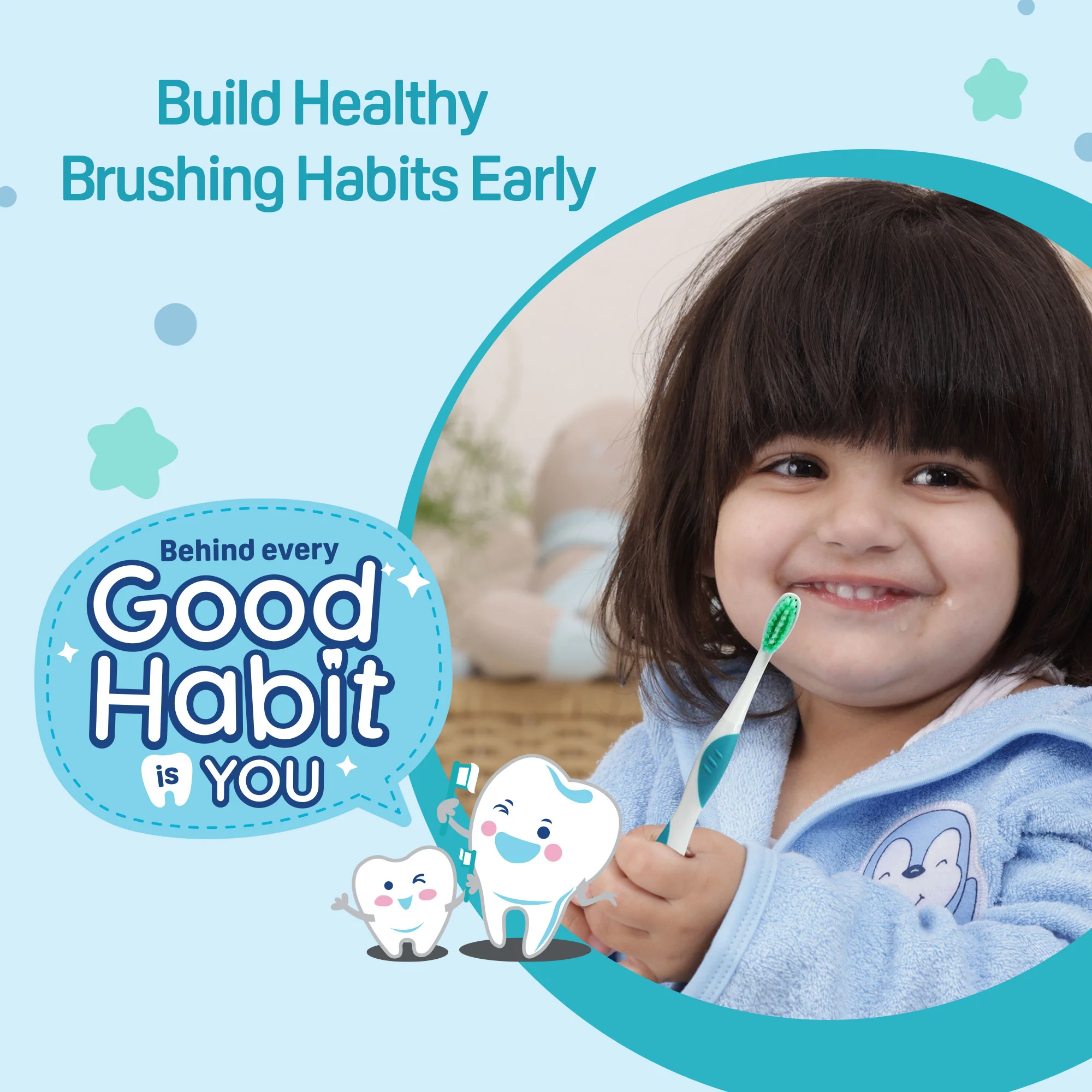Pigeon Kids Toothbrush Blue 2-6 Years - Image 6