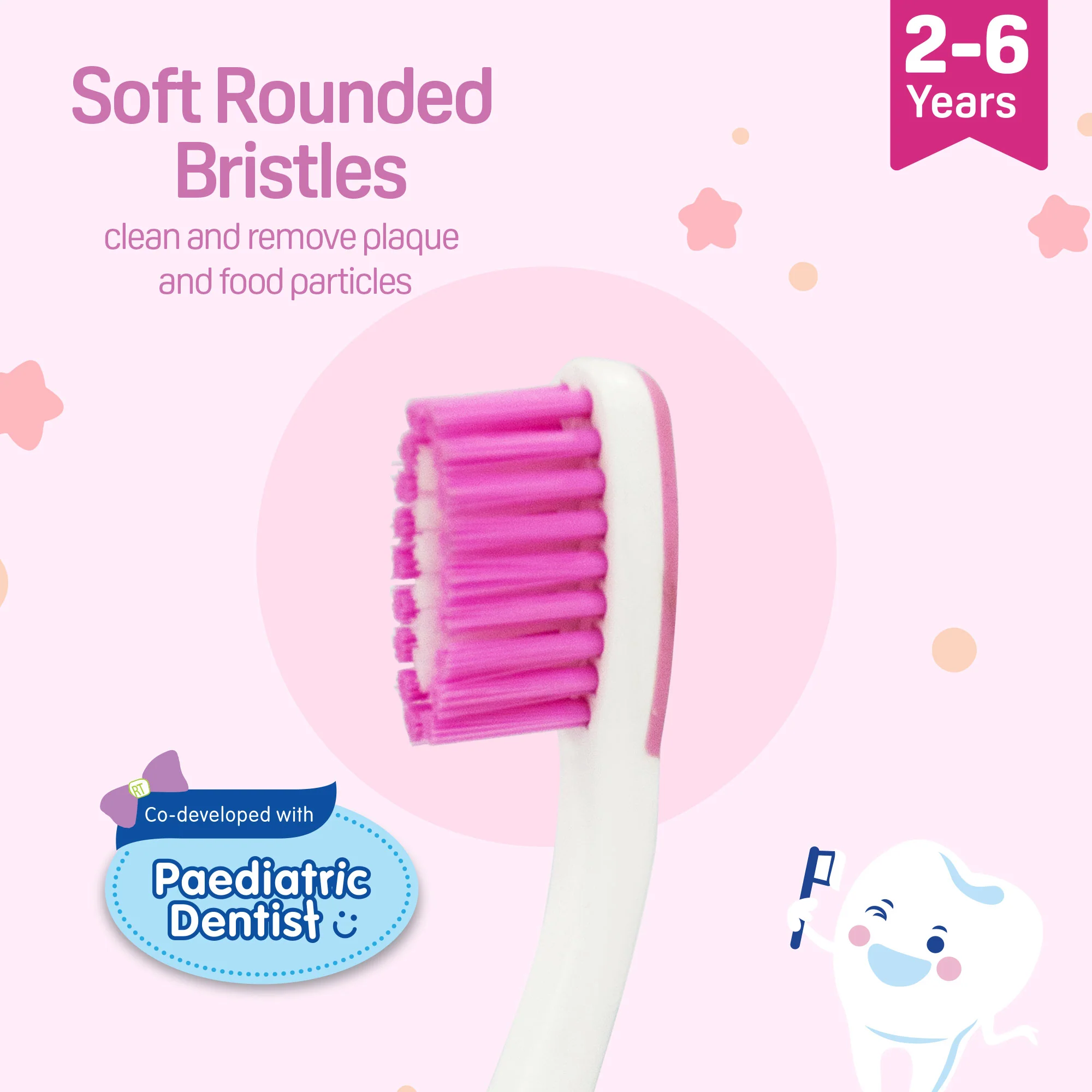 Pigeon Kids Toothbrush Pink 2-6 Years - Image 5