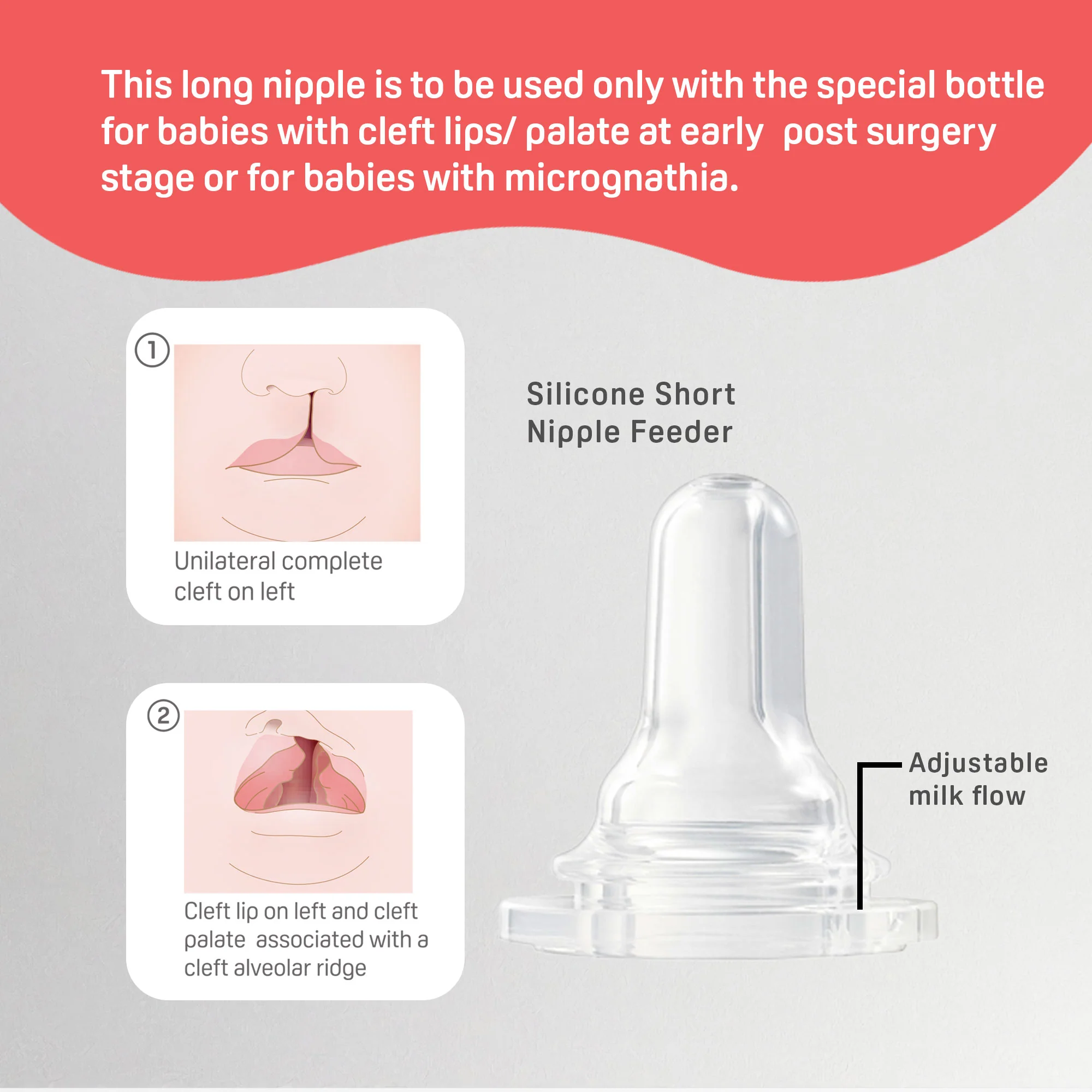 Pigeon Slim Neck cleft palate bottle (cleft palate nipple) Small - Image 5