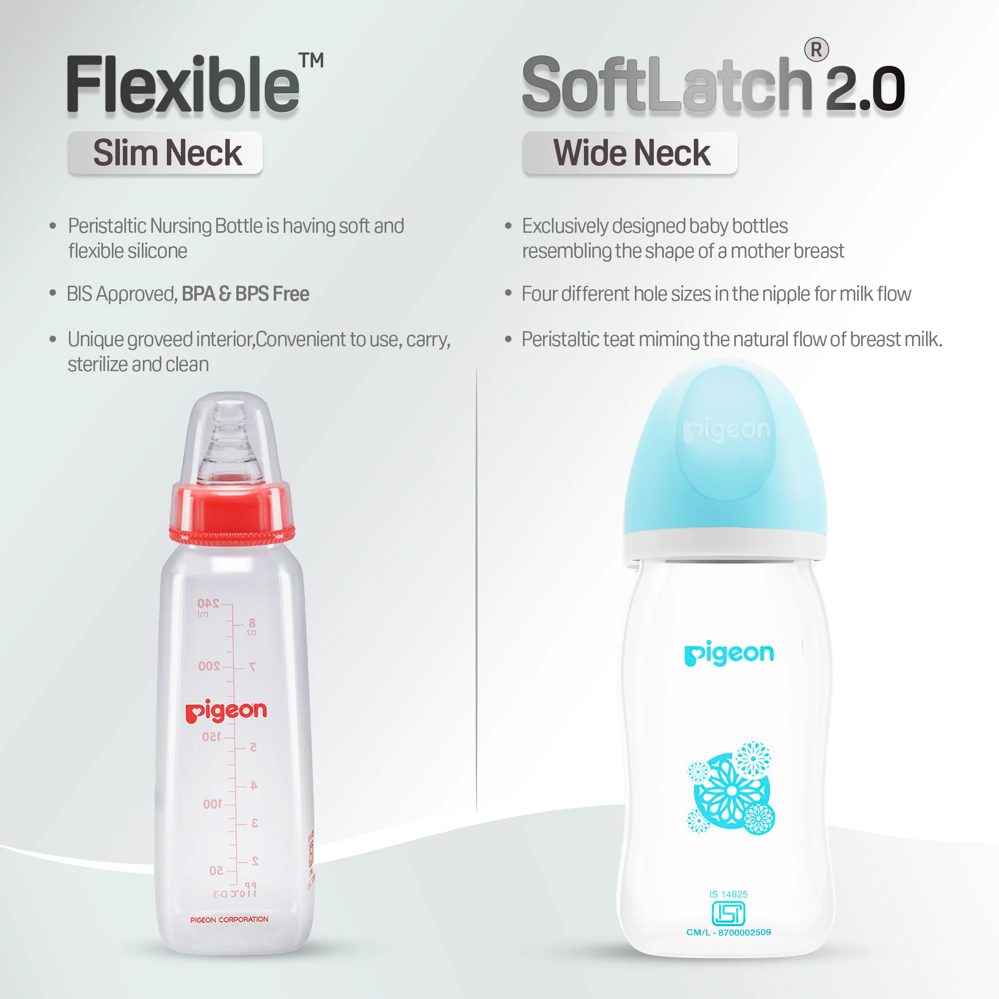 Pigeon Softlatch 2.0 Nursing bottle 240ml blue - Image 8