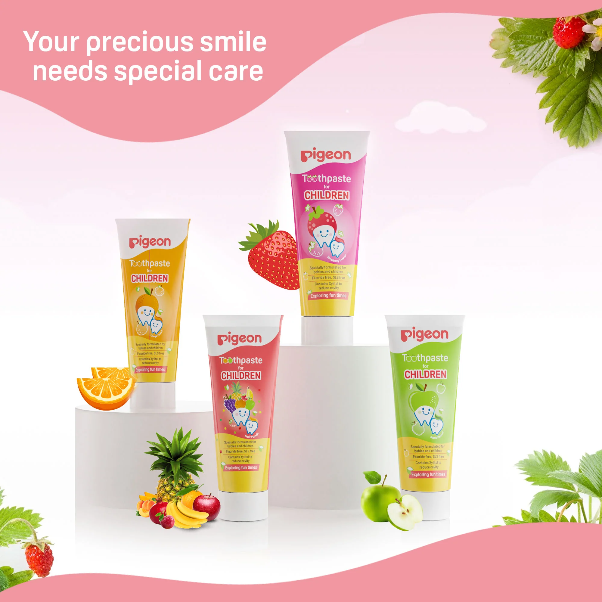 Pigeon Toothpaste for Children - Strawberry Flavour - Image 12
