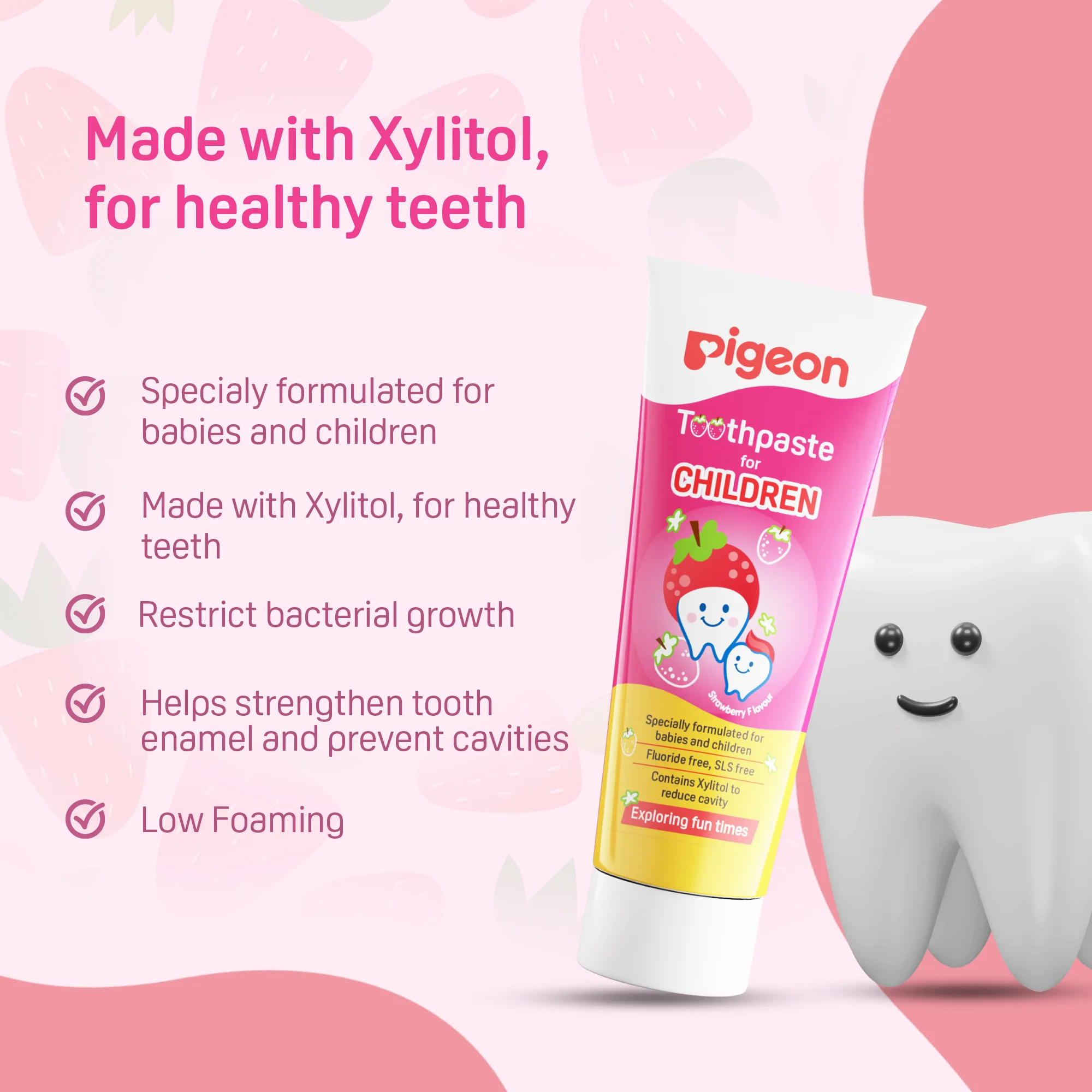 Pigeon Toothpaste for Children - Strawberry Flavour - Image 9