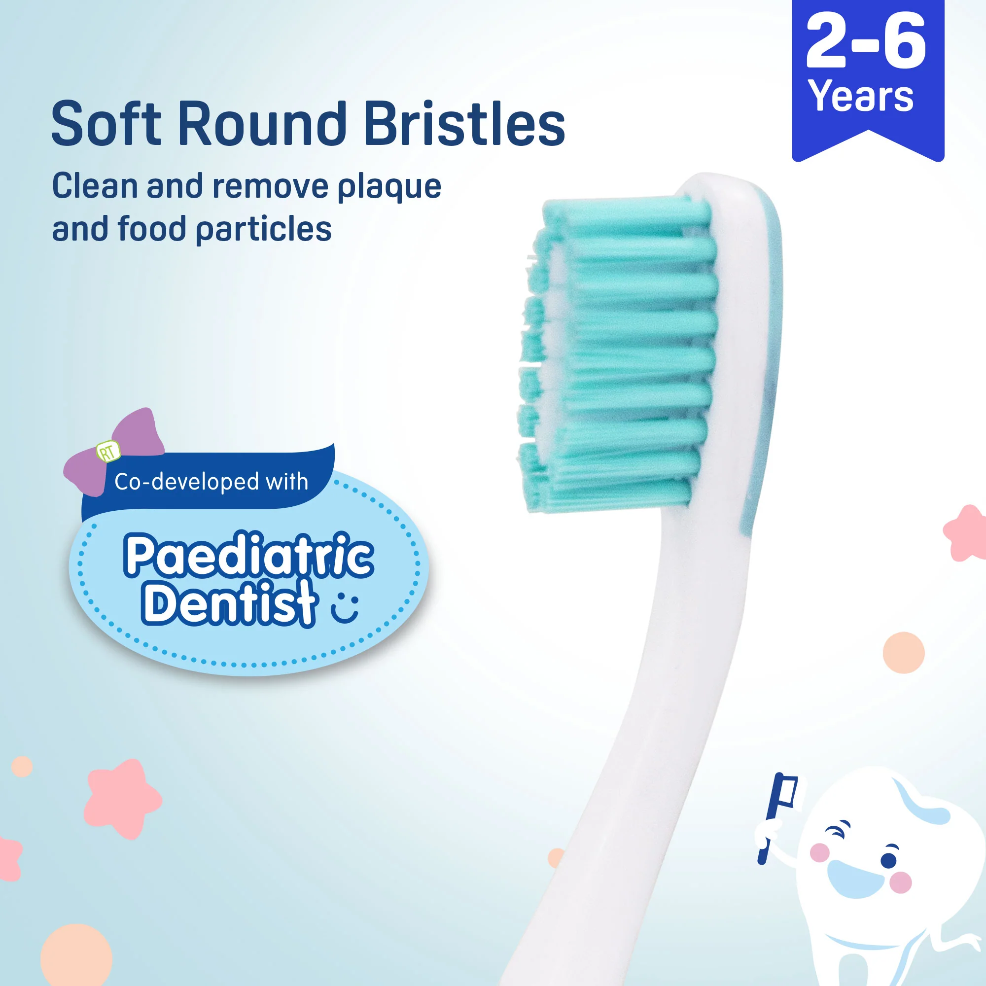 TOOTHPASTE FOR CHILDREN STRAWBERRY 45GM , Free kid's toothbrush (Blue) - Image 8