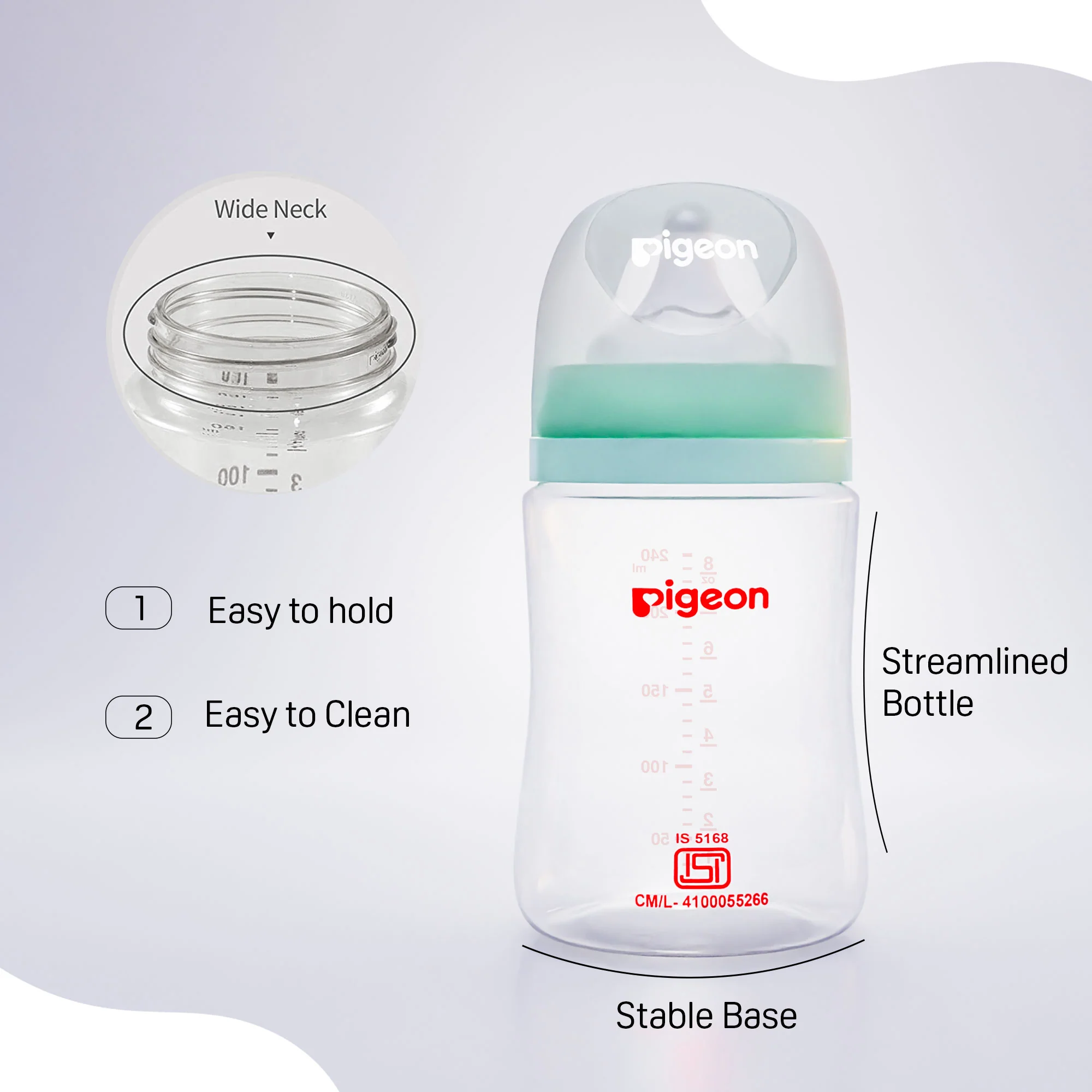 Nursing PP Bottle plus type with Softlatch Nipple 160ml - Image 3