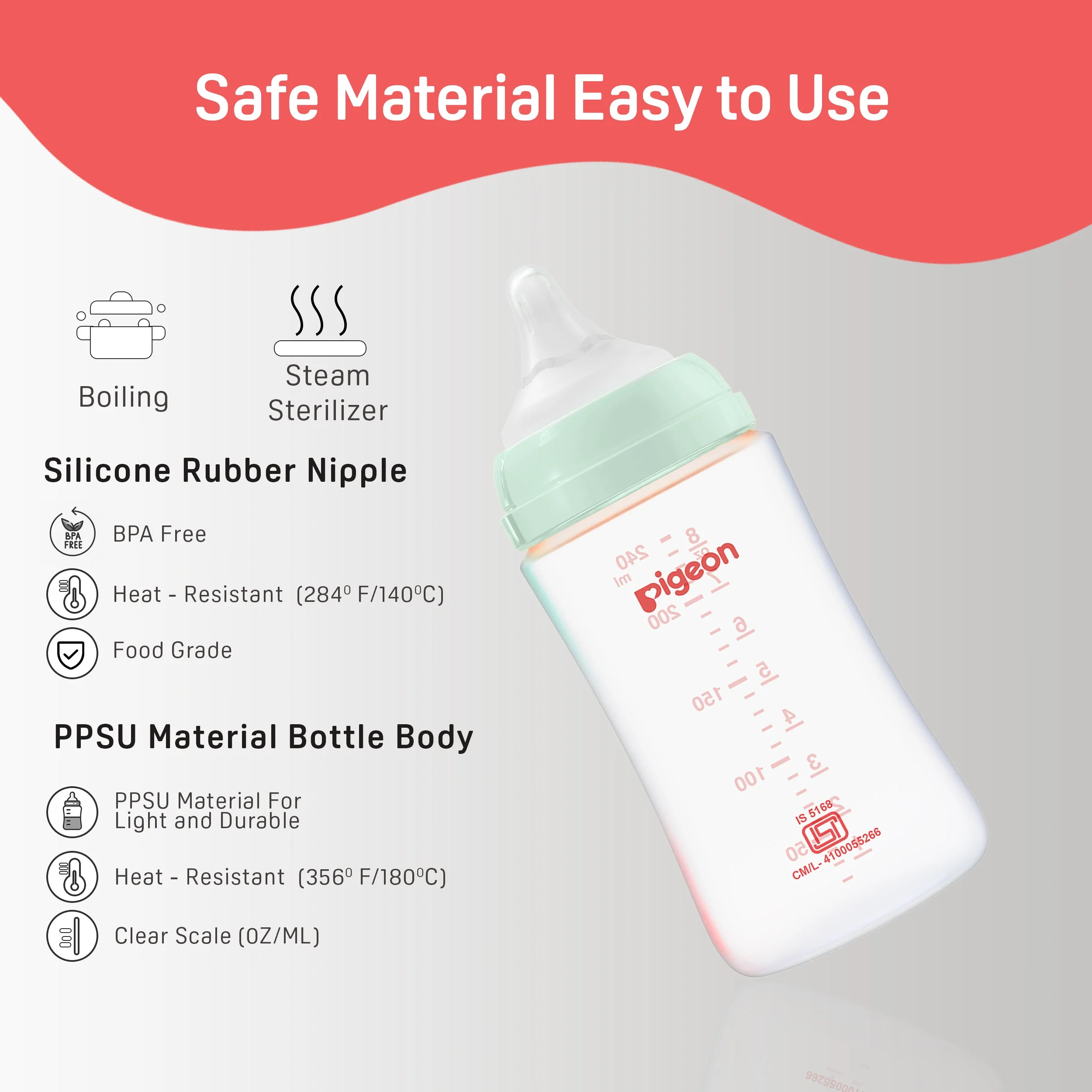 Nursing Bottle plus type with Softlatch Nipple 240ml - Image 5